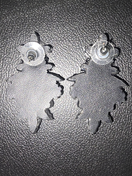 Express Crystal Floral Drop Earrings - Clear and Champagne - Picture 2 of 2